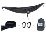 Two Person Portable Hammock | Black & Navy Blue